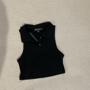 Cropped Polo Style Top